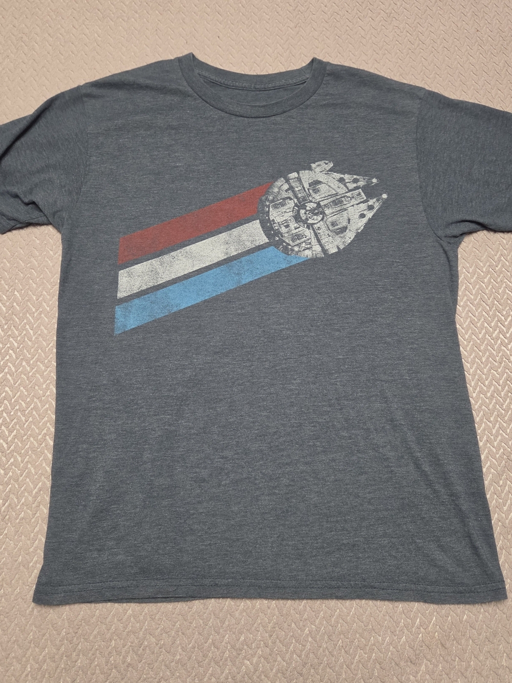 Men's Gray Graphic Star Wars Crewneck T-shirt